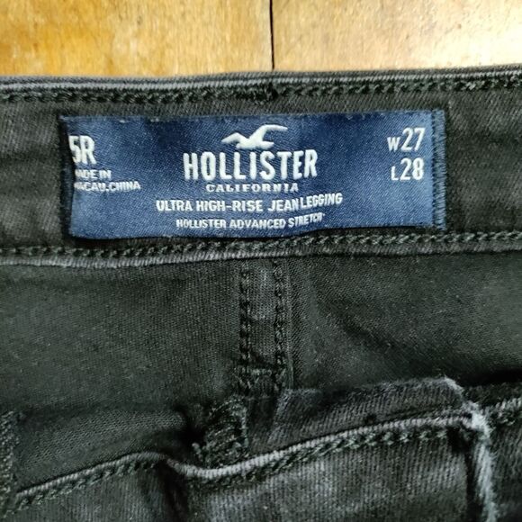 Hollister black skinny jeans size 5R black jeans junior size 5 - Picture 3 of 4